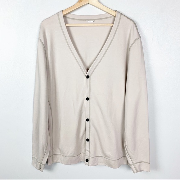 KIT AND ACE Button Down V Neck Lightweight Sweater Cardigan Athleisure Knit - Picture 1 of 8